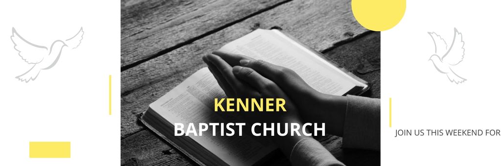 Ontwerpsjabloon van Twitter van Kenner Baptist Church 