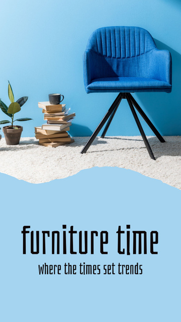 Offer Modern Furniture Trends Mobile Presentation Πρότυπο σχεδίασης