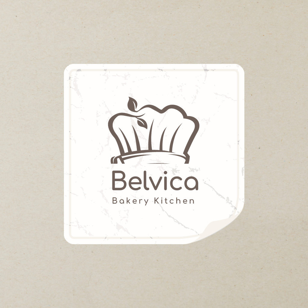 Bakery Ad with Chef's Cap Logo 1080x1080px Design Template