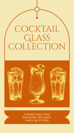 Template di design Bicchieri in vetro personalizzabili con consulenza di progettazione per il cliente Instagram Story