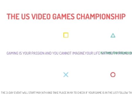 Ontwerpsjabloon van Medium Rectangle van Video games Championship 