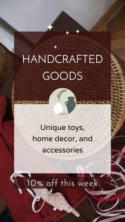 Modèle de visuel Handmade Goods For Home With Discount - Instagram Video Story