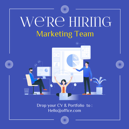 Marketing Managers Vacancy Ads Instagram Design Template