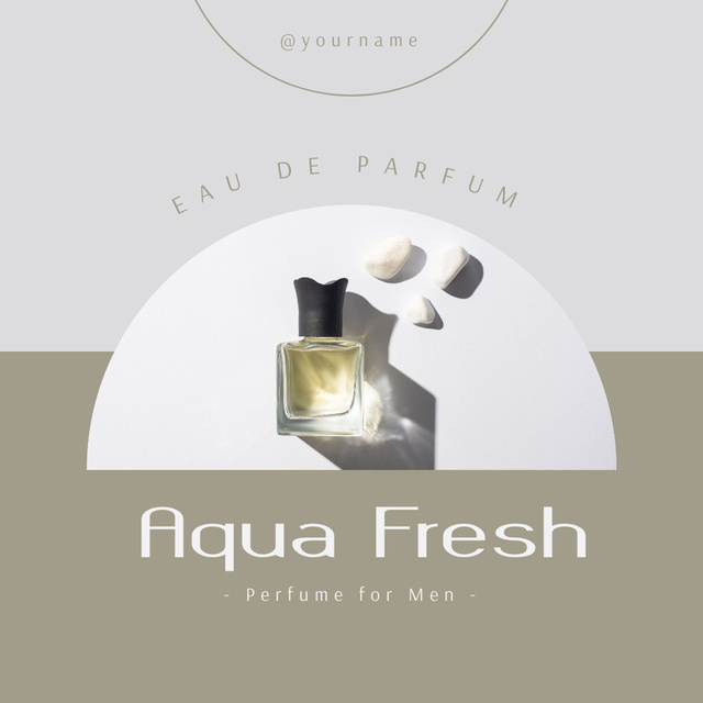 Aqua Fragrance for Men Instagram ADデザインテンプレート