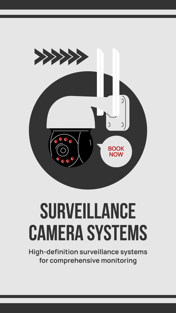 CCTV Systems for Security and Protection Instagram Story Modelo de Design