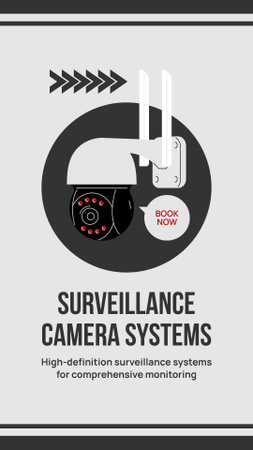 Системы видеонаблюдения для безопасности и защиты Instagram Story – шаблон для дизайна