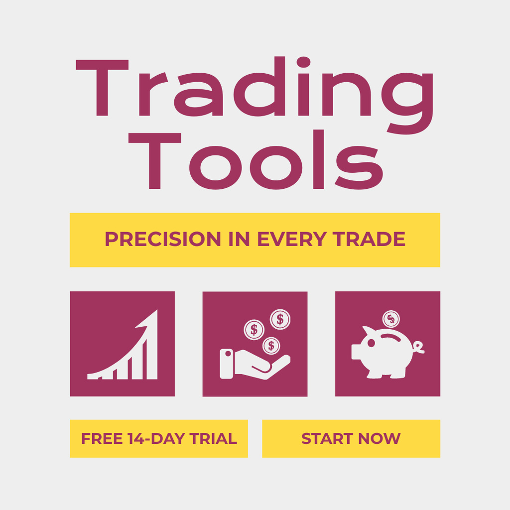 Accessible Tools for Stock Trading on Exchange Instagram Šablona návrhu