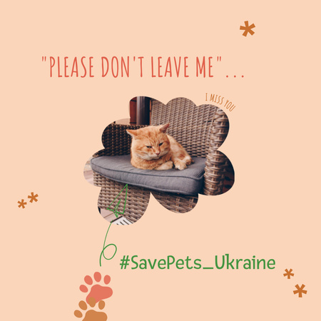 Ontwerpsjabloon van Instagram van Motivatie om huisdieren te redden