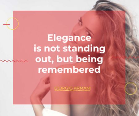 Platilla de diseño Citation about Elegance being remembered Medium Rectangle