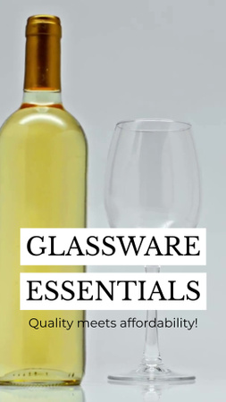 Designvorlage Glassware Limited Essentials-Angebot für TikTok Video