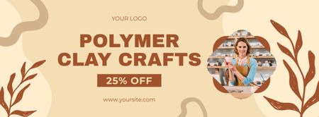 Discount on Polymer Clay Products Facebook cover Design Template