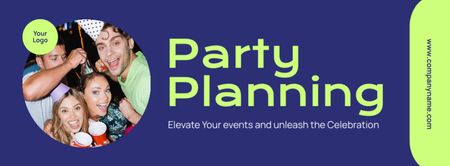 Plánování veselých večírků pro mládež Facebook cover Šablona návrhu