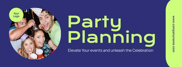 Planning Bright Parties for Youth Facebook cover Πρότυπο σχεδίασης