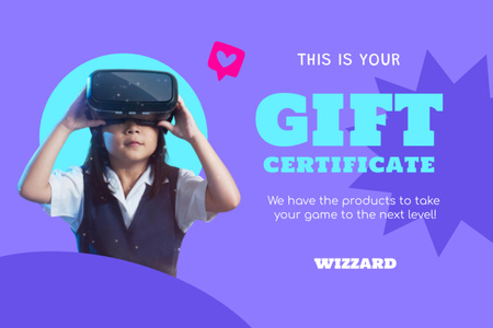 Plantilla de diseño de Gaming Gear Offer Gift Certificate 