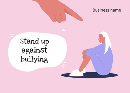 Girl suffering from Bullying Postcard – шаблон для дизайна
