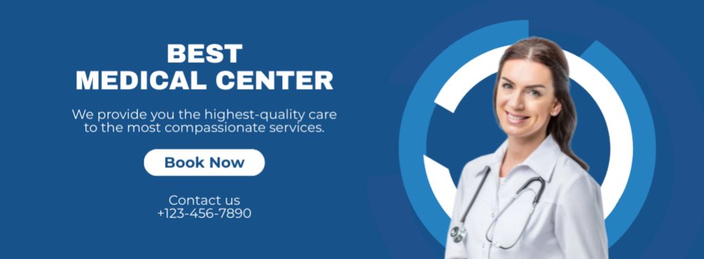 Services of Medical Center Facebook cover Modelo de Design