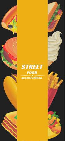 Modèle de visuel Illustration of Fast Food - Snapchat Moment Filter