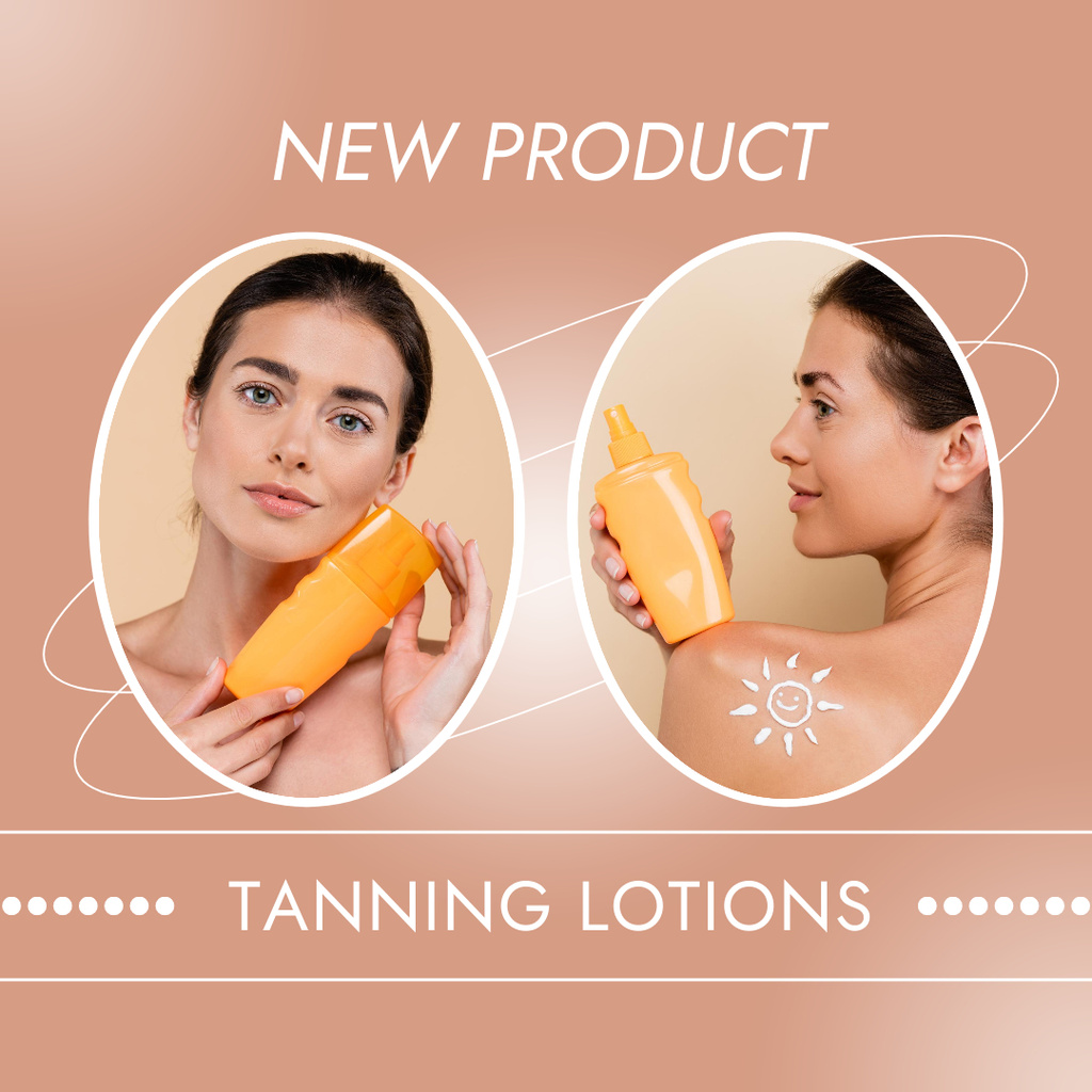 Plantilla de diseño de Advertising New Tanning Product Instagram 
