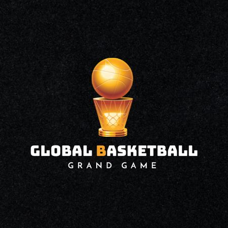 Ontwerpsjabloon van Logo van Basketball Tournament Announcement
