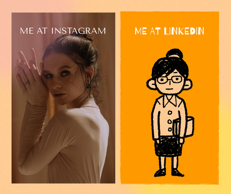 Different Girl images for social networks Facebook Šablona návrhu