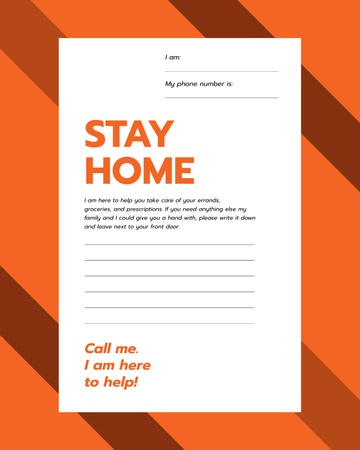 Notice for Elder People about Staying Home Poster 16x20in Design Template