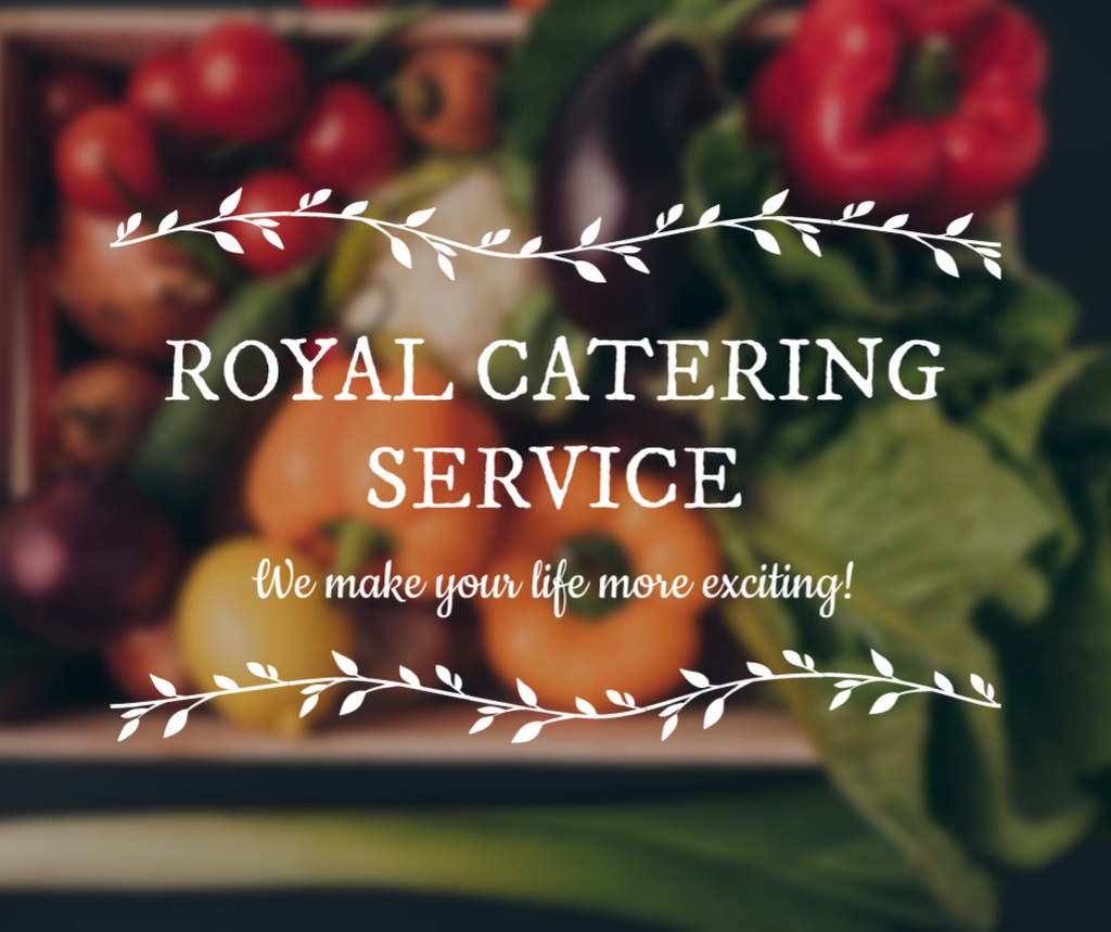 Catering Service Vegetables on table Facebook Design Template