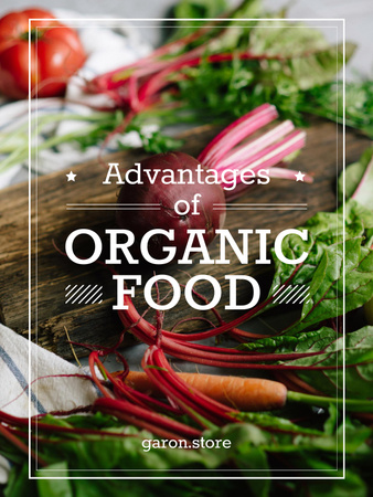 Healthy Food Raw Vegetables and Fruits Poster US – шаблон для дизайна