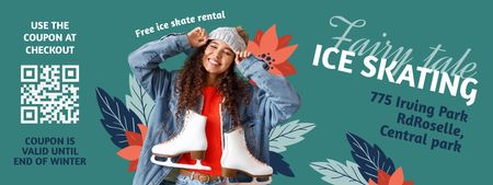 Discount on Skating Rink Visit Coupon Design Template