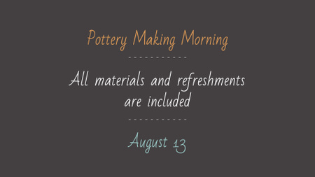 Pottery Making Workshop promotion FB event cover tervezősablon