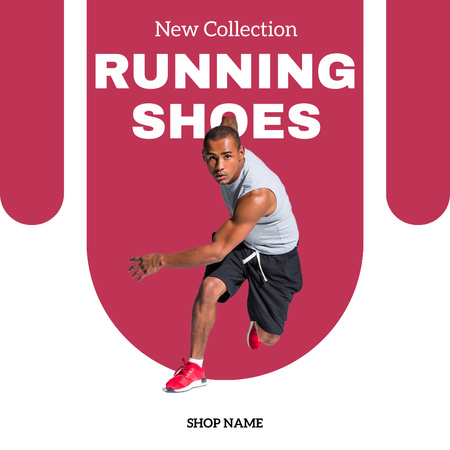Sale of Running Shoes Instagram tervezősablon