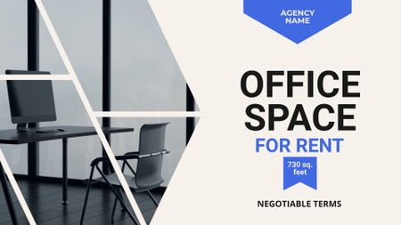 Ontwerpsjabloon van Full HD video van Minimalistic Office Space For Rent Offer