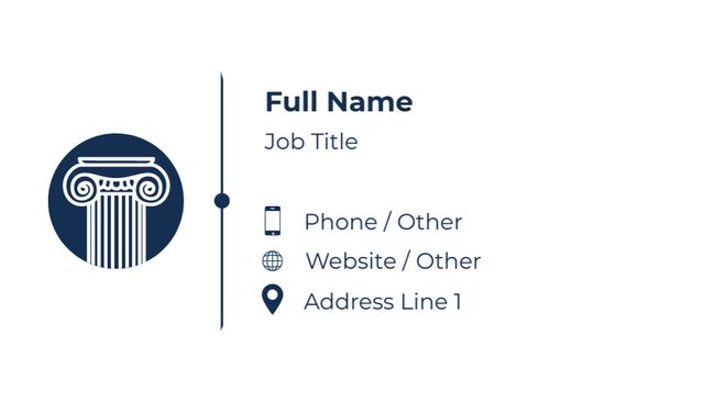 Sophisticated Employee Data Profile with Corporate Emblem Business Card US Design Template