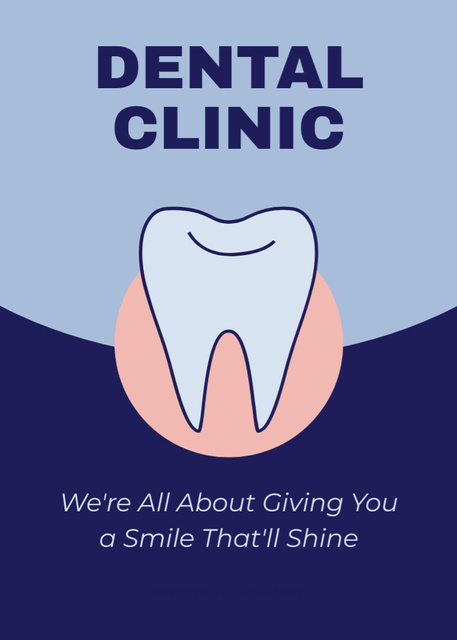 Illustration of Tooth for Dental Clinic Flayer Šablona návrhu
