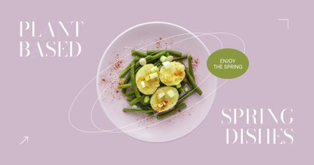 Spring Dishes Offer Facebook AD Πρότυπο σχεδίασης