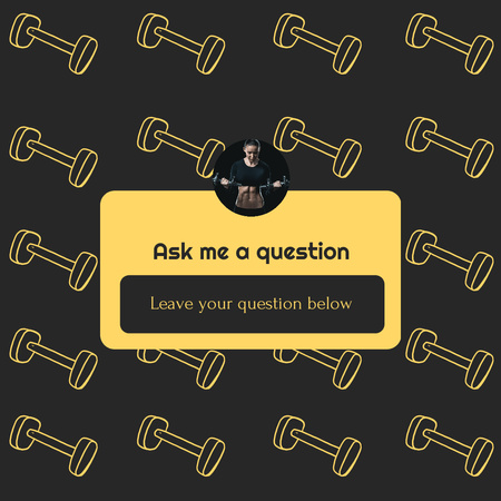 Tab for Asking Questions about Sport Exercises Instagram Design Template