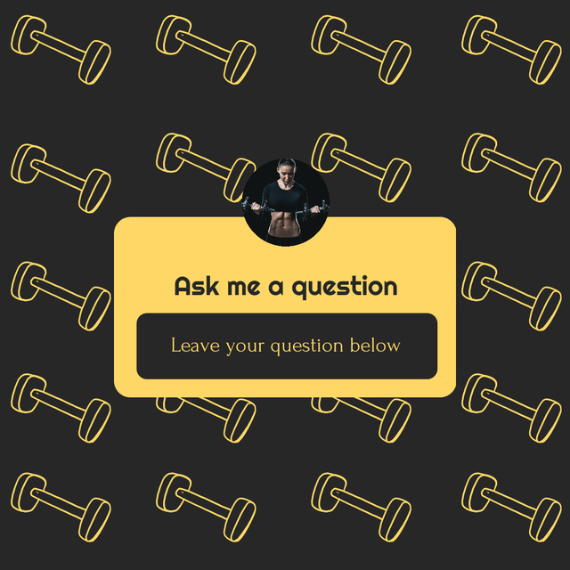 Ontwerpsjabloon van Instagram van Tab for Asking Questions about Sport Exercises