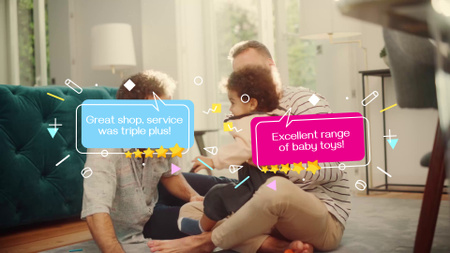 Modèle de visuel Clients Feedback About Baby Goods Shop - Full HD video