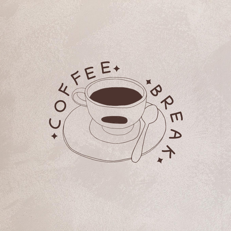 Illustration of Coffee Cup Logo Design Template