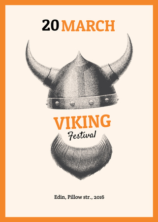 Viking festival announcement Flayer tervezősablon