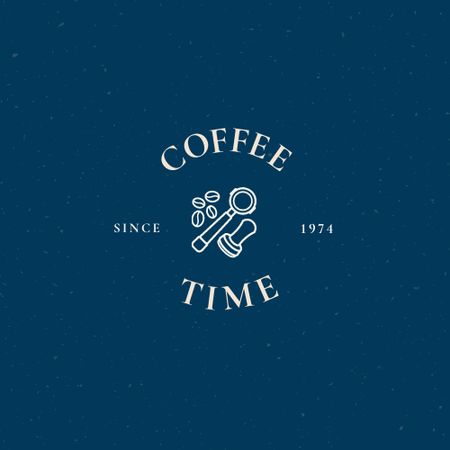 Cafe Ad with Coffee Logo tervezősablon