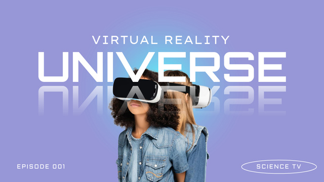Designvorlage Virtual Reality Universe Video Episode für Youtube Thumbnail