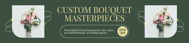 Custom Bouquet Masterpieces with Discount Ebay Store Billboard Πρότυπο σχεδίασης