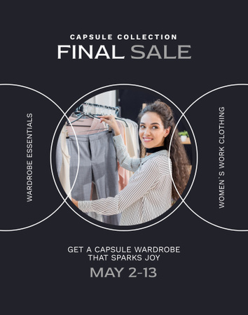 Final Sale Capsule Clothing Collection Poster 22x28in Design Template