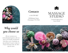 Massage Studio Ad with Flowers and Sea Salt