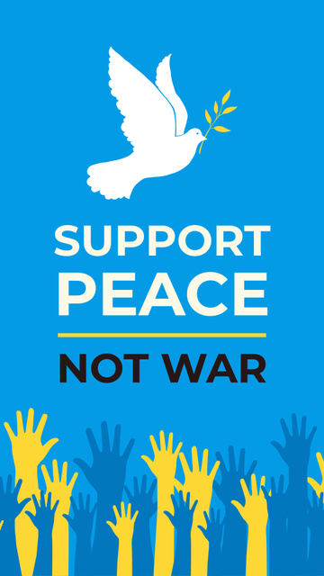 Szablon projektu Support Peace Instagram Story