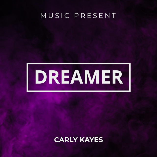 Designvorlage Dreamy Music Set Of Tracks Announcement für Album Cover