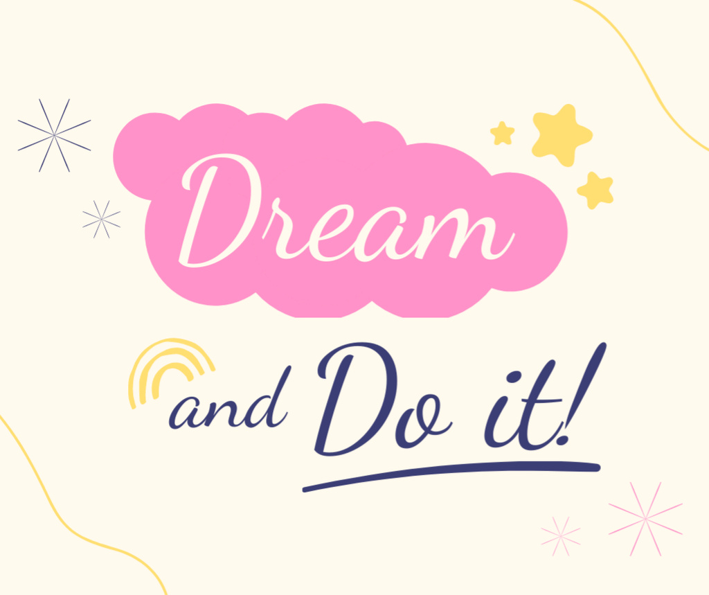 Inspiration for Dreaming with Bright Illustration Facebook – шаблон для дизайна