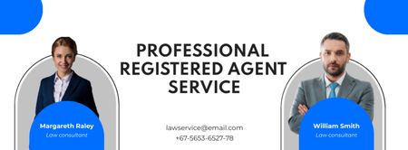 Services of Professional Registered Legal Agent Facebook cover Design Template