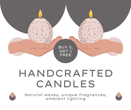Modèle de visuel Offre de bougies décoratives avec éclairage d'ambiance - Facebook