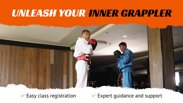 Martial Arts With Registration And Guide Full HD videoデザインテンプレート